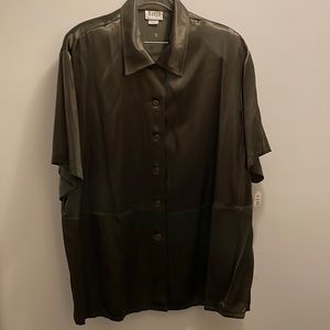 Faux satin top